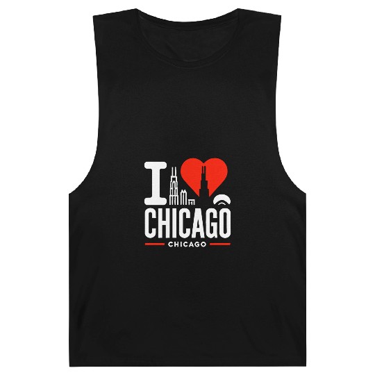 I Love Chicago The Windy City Chi-Town Barnard Tanks