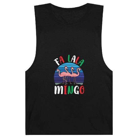 Candy Cane Flamingoes Fa La La Mingo Flamingo Barnard Tanks