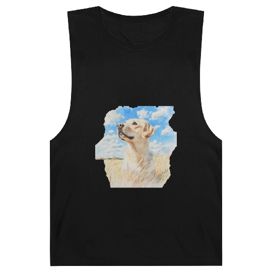 Nature Labrador Retriever Field Art Lab Watercolor Barnard Tanks