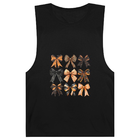 Coquette Halloween Bow Girly Spooky Season Hallowe Barnard Tanks