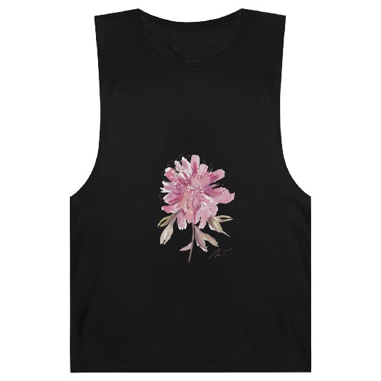 Peony loose watercolor hand-painted Barnard Tanks