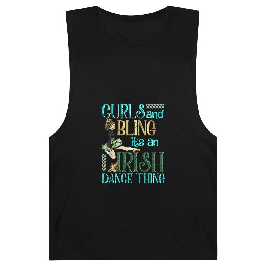 Curls And Bling Irish Dance Thing Dancer Girls Barnard Tanks