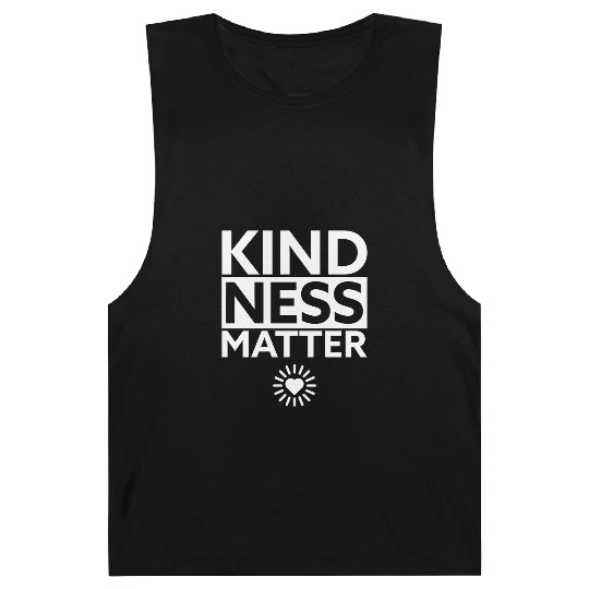 Kindness Matters Positive Message Heart Design Barnard Tanks
