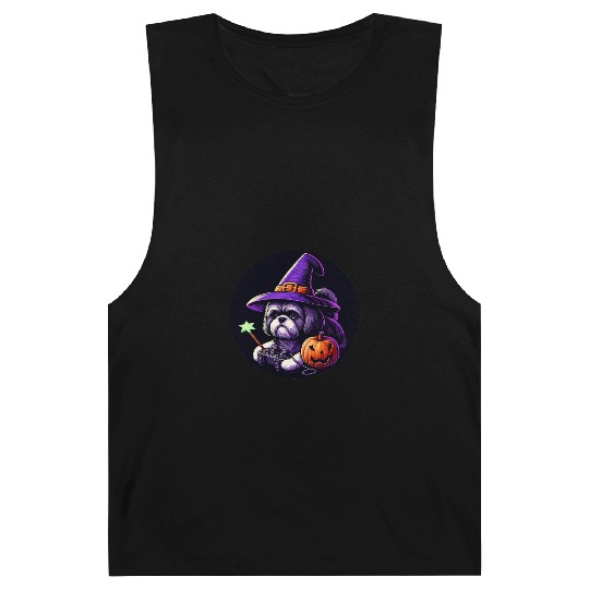 Dog lovers and gamers love fantasy Halloween Barnard Tanks