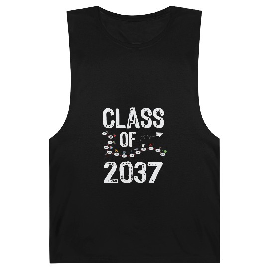 Funny Class of 2037 Grow With Me Back To School Barnard Tanks