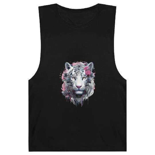 Tiger Animal Nature Motif Drawing Illustration Fac Barnard Tanks