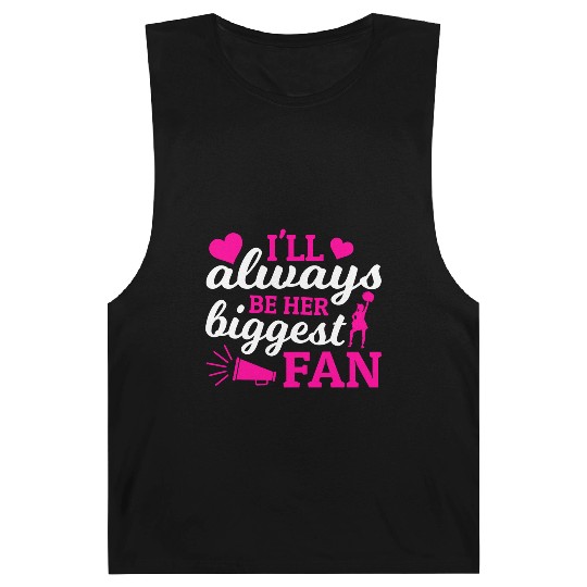 Always Her Fan Cheer Mom Cheerleading Mother's Day Barnard Tanks