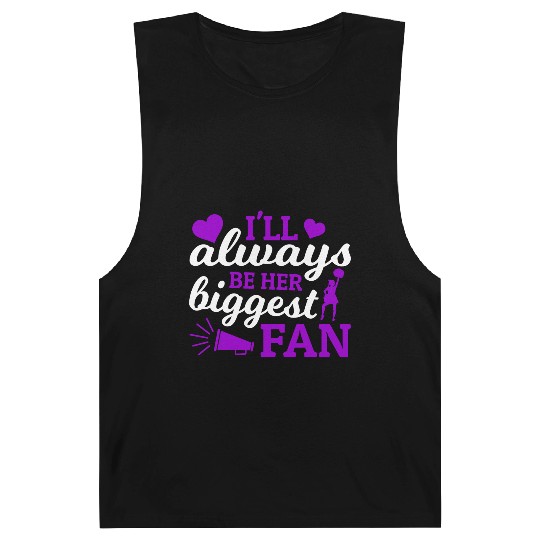 Always Her Fan Cheer Mom Cheerleading Mother's Day Barnard Tanks
