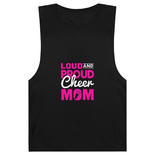 Loud & Proud Cheer Mom Cheerleading Mother's Day Barnard Tanks