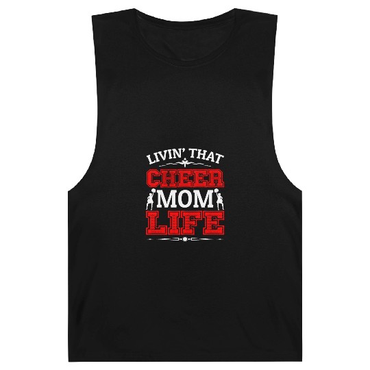 Living Cheer Mom Life Cheerleading Mother's Day Barnard Tanks