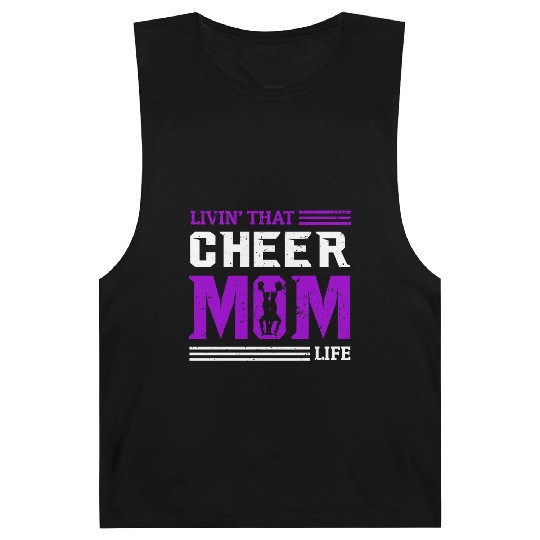 Living Cheer Mom Life Cheerleading Mother's Day Barnard Tanks