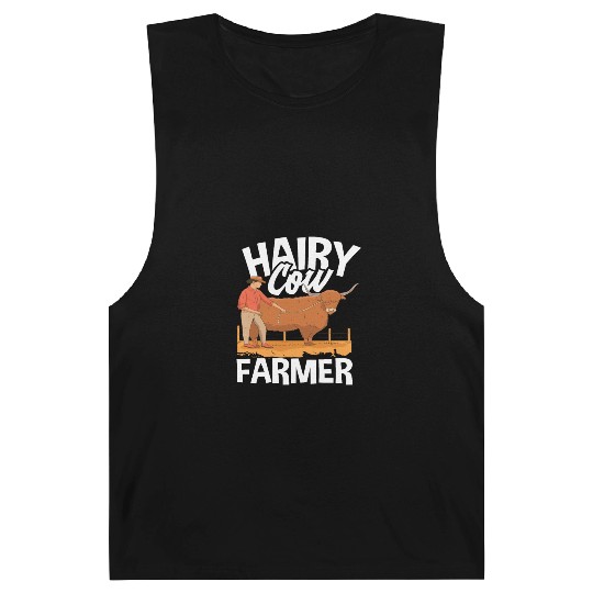 Hairy Cow Farmer Highland Cow Barnard Tanks