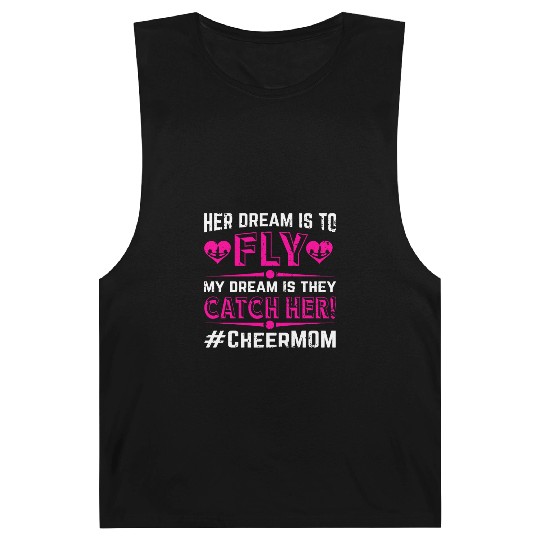 Dream Cheer Mom Cheerleading Mommy Mother's Day Barnard Tanks