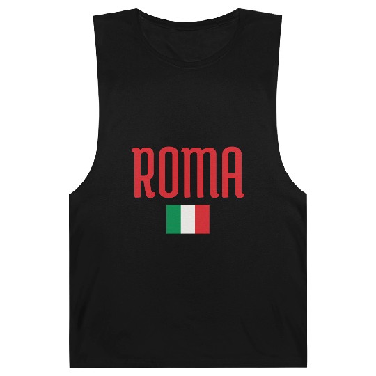 Vibrant Rome Italy Flag Typography Design Barnard Tanks