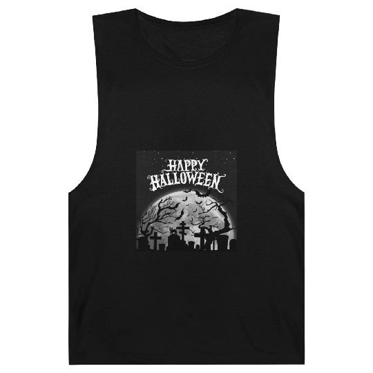 halloween cat on a graveyard Barnard Tanks