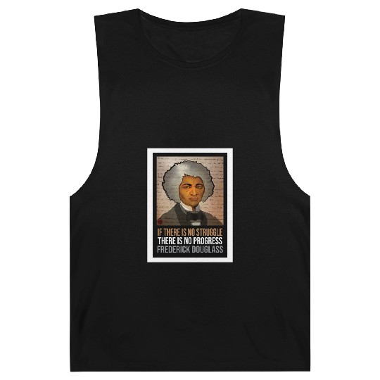 Frederick Douglass illustrated portrait and quote Barnard Tanks