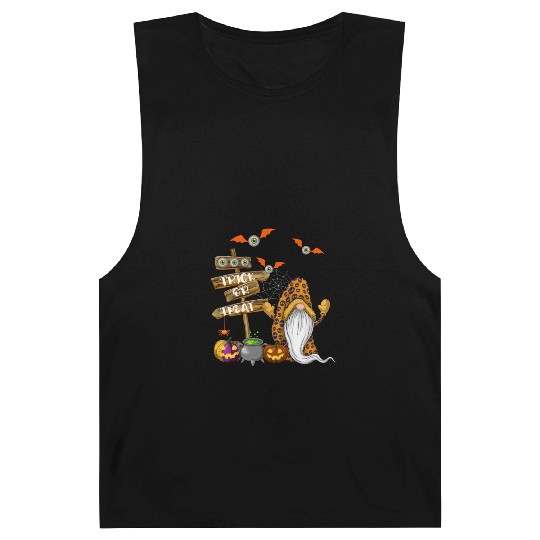 Cute Halloween Gnome Spooky Trick Or Treat Barnard Tanks