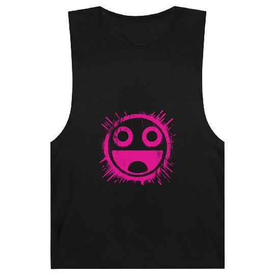 Pink Joyful Face Barnard Tanks