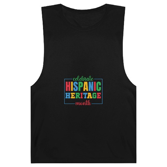 Hispanic heritage month colorful text image colorf Barnard Tanks
