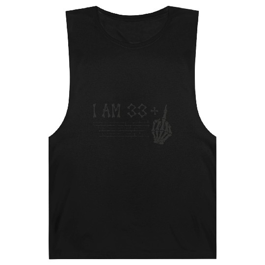 I Am 33 Plus Middle Finger - 34th Birthday Barnard Tanks