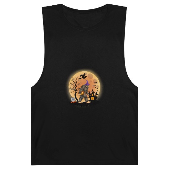 Sasquatch Halloween Trick-or-Treat Pumpkin Barnard Tanks