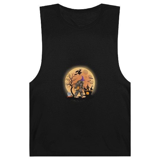 Sasquatch Halloween Trick-or-Treat Pumpkin Barnard Tanks