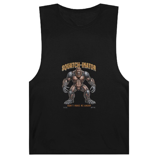 Bigfoot Robot Design, Unique Sasquatch Graphic Barnard Tanks