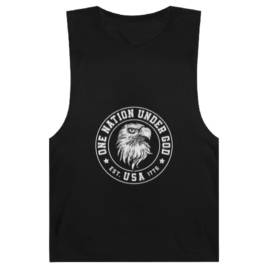 One Nation Under God Est. USA 1776 American Eagle Barnard Tanks