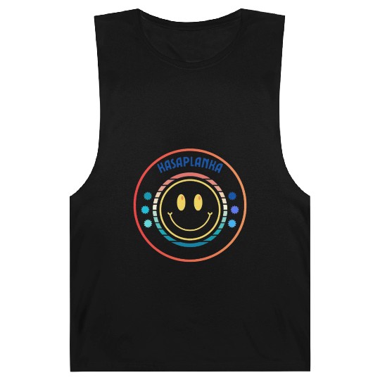 Cream Black Retro Smile T Barnard Tanks