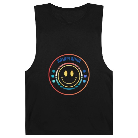Cream Black Retro Smile T Barnard Tanks