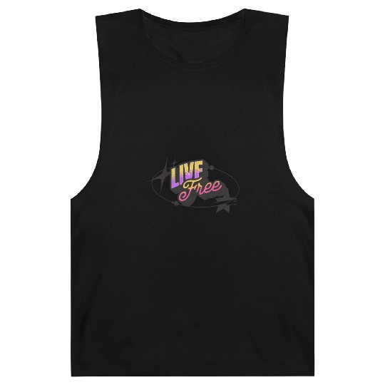 Live Free - Vibrant Y2K Streetwear Barnard Tanks