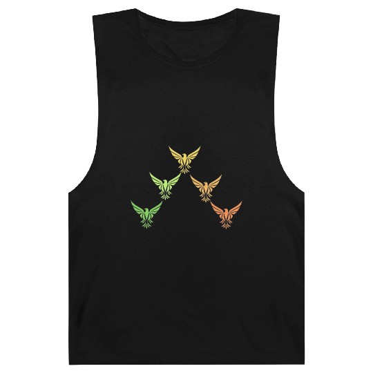 Black And White Illustrated Eagle Barnard Tanks