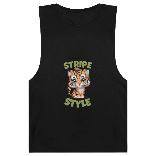 Cute Tiger Stripe Style Barnard Tanks