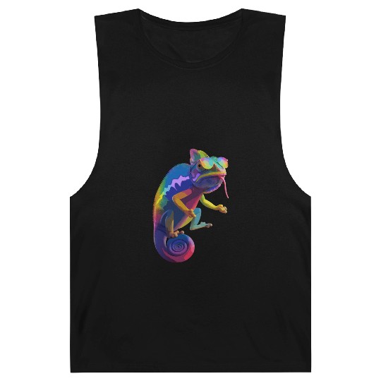 Psychedelic Chameleon Vibes Barnard Tanks