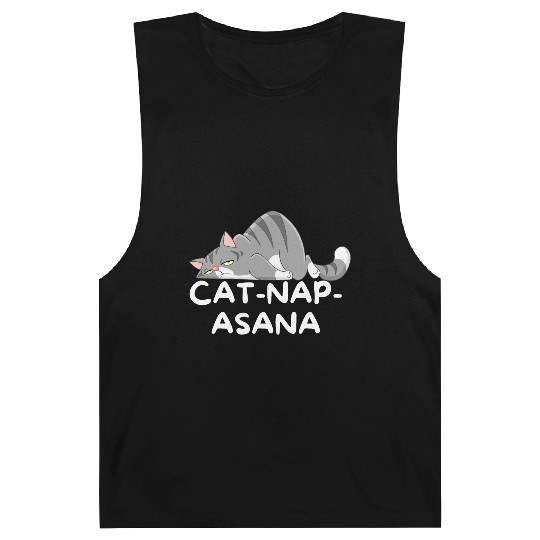 Funny Cat-Nap-Asana sleeping yoga Barnard Tanks