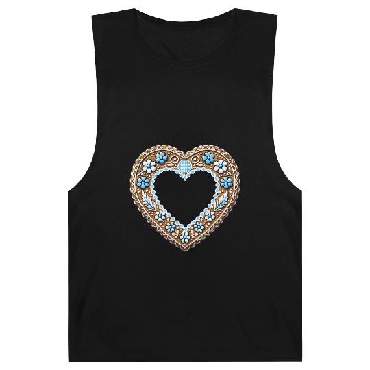 Gingerbread heart frame Tradition and love united Barnard Tanks