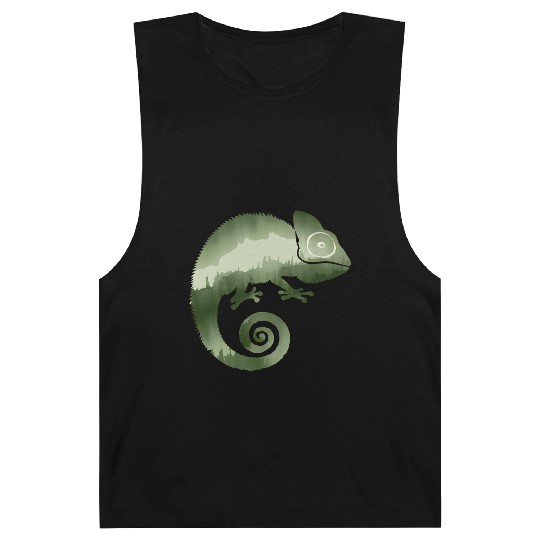 green chameleon monochrome silhouette Barnard Tanks