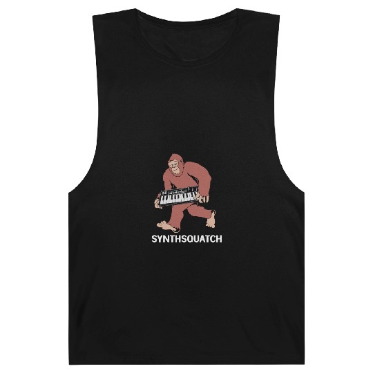 Funny Music Producer Big Foot Synthsquatch Barnard Tanks