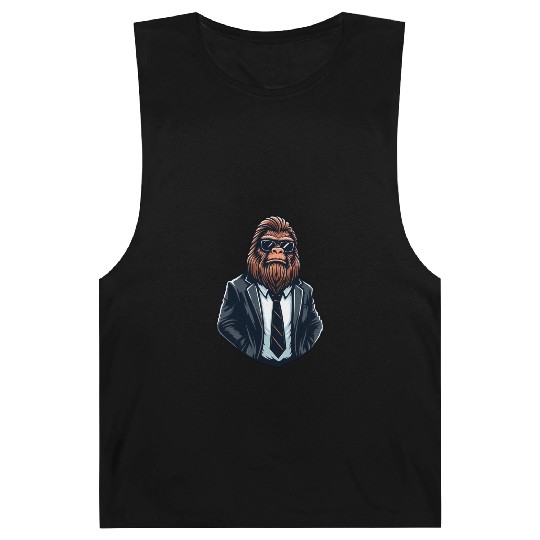 Bigfoot Businessman - Cool Funny Sasquatch Barnard Tanks