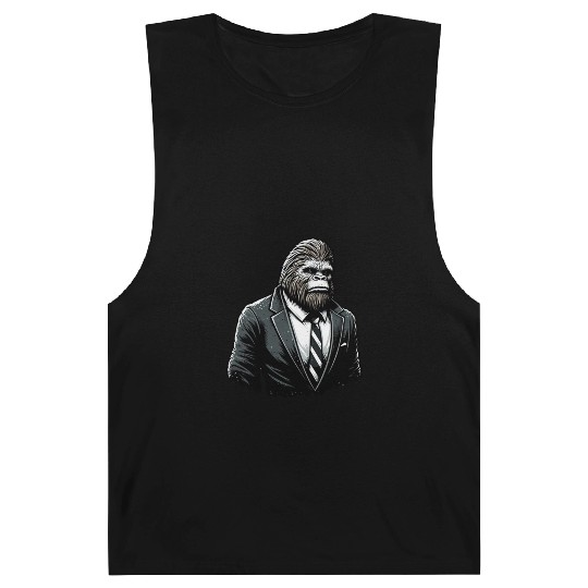 All Business Bigfoot - Funny Stylish Sasquatch Barnard Tanks