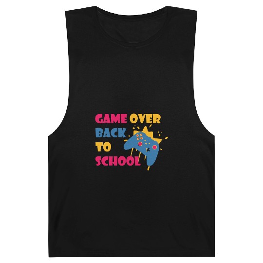 Game Over Back To School Funny Student Barnard Tanks