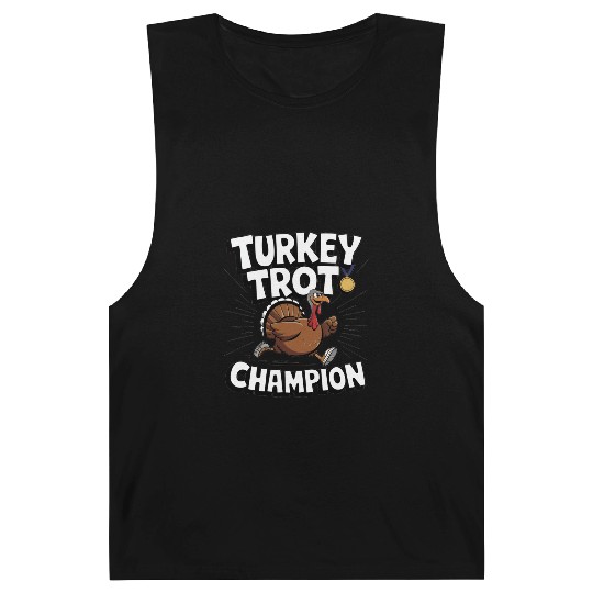Funny Turkey Trot Running Thanksgiving Champion Barnard Tanks