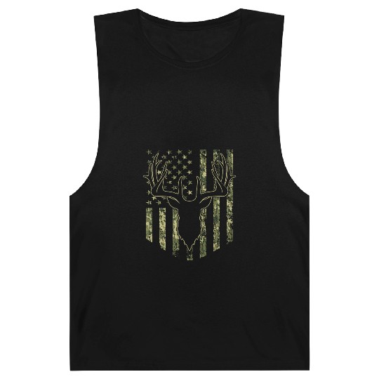 Camouflage USA Flag Deer Hunting Camo Barnard Tanks