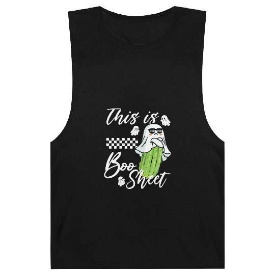 This is Boo Sheet pickle Boo funny Ghost Halloween Barnard Tanks