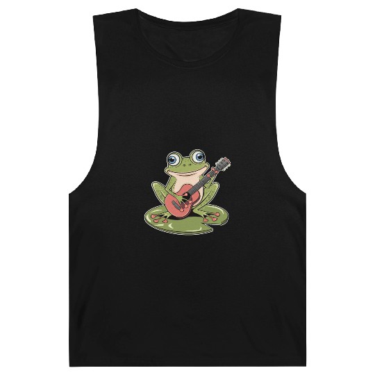 Frog Playing Guitar On Lily Pad Barnard Tanks