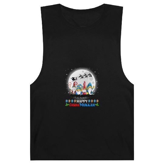 Happy Chrismukkah Gnomes Christmas Hanukkah Barnard Tanks