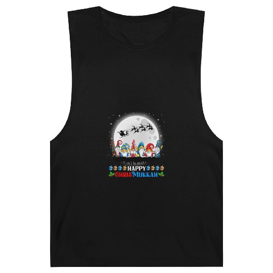 Happy Chrismukkah Gnomes Christmas Hanukkah Barnard Tanks