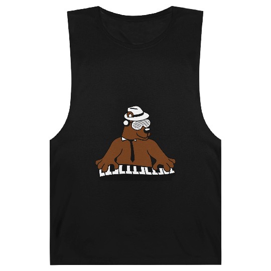 Grizzly Brown Bear Playing Keyboard Piano Music Barnard Tanks