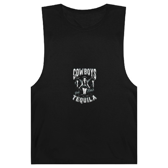 Cowboys and Tequila - Cowgirl Barnard Tanks