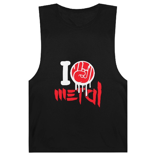 I Love Heavy Metal Hard Rock Music Graffiti Heart Barnard Tanks